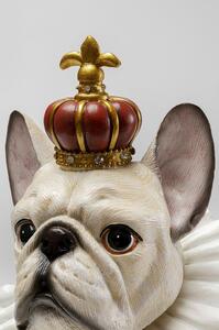 Decoratiune King Dog alba 33cm