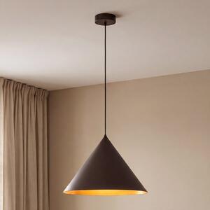 TK Lighting Lampă suspendată Cono, 1 bec, Ø 50 cm, maro, E27, reglabil, Maro / Rugină, Camera de zi / sufragerie, Metal, Modern