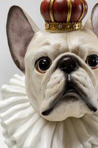 Decoratiune King Dog alba 33cm