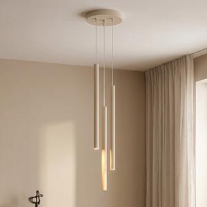 SOLLUX LIGHTING Lampă suspendată Pastelo, bej, Ø 19 cm, oțel, reglabil, Bej, Camera de zi / sufragerie, Metal, Modern