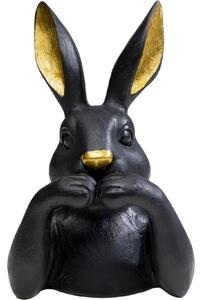 Figurina decorativa Sweet Rabbit negru 23cm