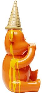 Figurina decorativa Sitting Gelato Bear portocaliu 37cm