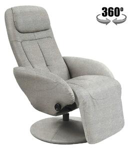 Fotoliu recliner OPTIMA 2, gri, stofa clasica/metal, 77x80/139x101/84