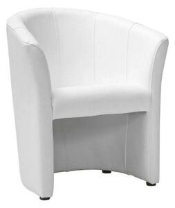 Fotoliu TM-1, alb/negru, piele ecologica/plastic, 67x60x76 cm