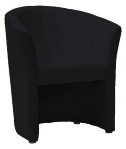 Fotoliu TM-1, negru, piele ecologica/plastic, 67x60x76 cm