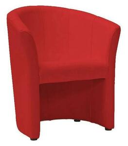 Fotoliu TM-1, rosu/negru, piele ecologica/plastic, 67x60x76 cm