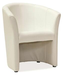 Fotoliu TM-1, crem/negru, piele ecologica/plastic, 67x60x76 cm