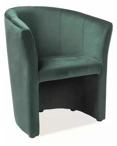 Fotoliu TM-1, stofa catifelata verde - Bluvel 78, 67x60x76 cm