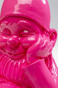 Figurina decorativa Gnome roz 21cm