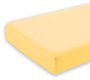 Cearceaf galben cu elastic pentru saltea 60 x 107 cm