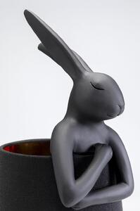 Veioza Animal Rabbit Matt Neagra 50cm