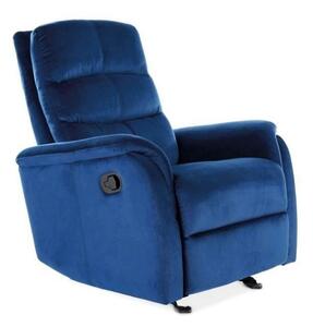 Fotoliu recliner JOWIS, stofa catifelata albastru - Bluvel 86, 78x98/1