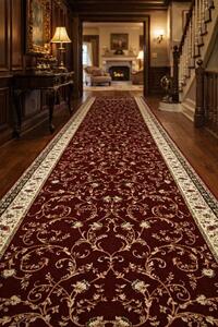Traversa Hol, Model Lotos 523 210, Festonata Latime 100 cm, Rosu Dreptunghi, 100 x 300
