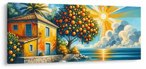 Tablou - Casă cu portocale I. (120x50 cm)