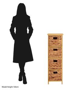 Comodă înaltă din lemn de paulownia 32x100 cm – Premier Housewares