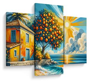 Tablou - Casă cu portocale I. (90x60 cm)