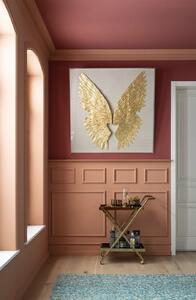 Decoratiune de perete Wings Auriu Alb 120x120cm
