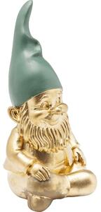 Figurina decorativa Zwerg Sitting Auriu Verde19cm