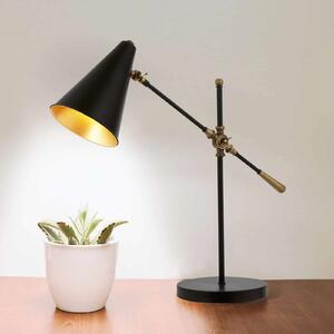 Lampă de masă Nelu, negru, înălțime 60 cm, metal, reglabilă
