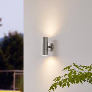 Lindby Lampă de exterior Hakan, sus/jos, oțel inoxidabil, IP44, GU10