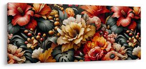Tablou - Flori portocalii și roșii (120x50 cm)