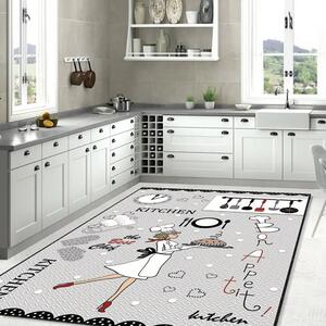 Covor de bucătărie Best Chef, 80x200 cm, imprimeu digital, antiderapant, multicolor