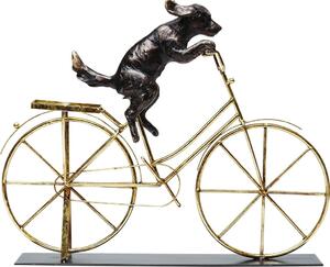 Obiect decorativ Dog With Bicycle