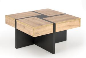 Măsuță de cafea Houston 1698Craft stejar, Negru, 5x8x8cm, PAL laminat, Unghiular
