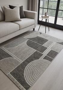Covor Sufragerie Dormitor, Model Elma El009 106, Gri Bej 80x150