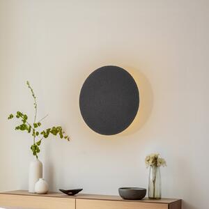 TK Lighting Aplică Lunia New, negru, Ø 30 cm, reglabil, Negru, Camera de zi / sufragerie, Metal