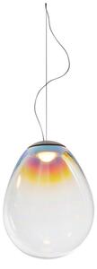 Artemide Lampă suspendată Stellar Nebula LED, Ø 22 cm, reglabil, Transparent, Camera de zi / sufragerie, Sticlă, Design