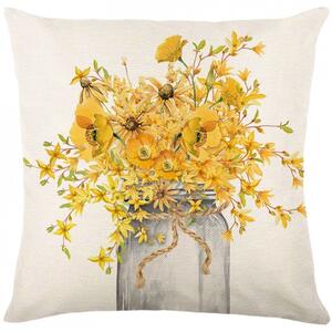 Husa din in pentru perna BLOSSURA 45x45 cm, crem