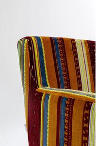Scaun de calitate multicolor - stil clasic cu brate și picioare din lemn