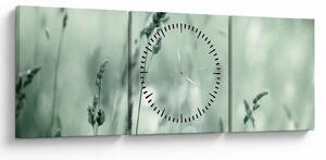 Tablou - Pajiște verde (cu ceas) (90x30 cm)