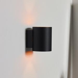 Lucide Aplică de perete Xera, negru, Ø 8 cm, up/downlight, aluminiu, reglabil, Negru, Camera de zi / sufragerie, Aluminiu, Modern