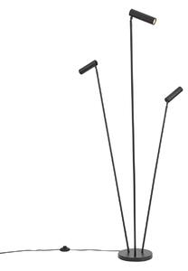 Lampă de podea modernă neagră cu 3 lumini GU10 35mm - Thomas
