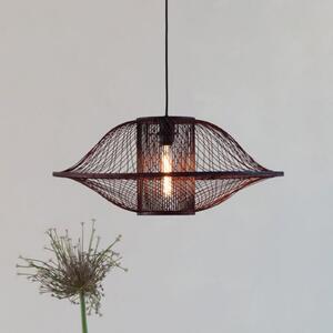 Good & Mojo GOOD MOJO Lampă suspendată Maui, roșie, Ø 70 cm, bambus, E27, reglabil, Roșu, Camera de zi / sufragerie, Bamboo, Design