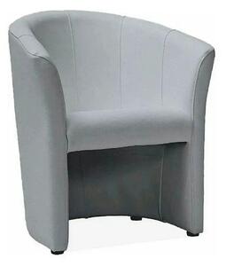 Fotoliu TM-1, gri/negru, piele ecologica/plastic, 67x60x76 cm