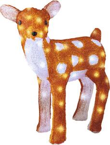 Figurină Cerb Lumineo pentru exterior 60 LED-uri H 38 cm alb rece