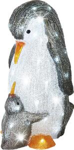 Pinguin 60 LED-uri H 47 cm alb rece