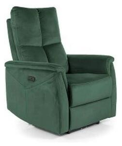 Fotoliu recliner NEPTUN M, verde inchis, stofa catifelata/metal, funct