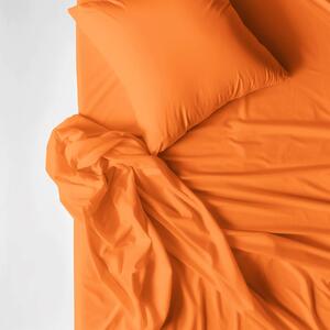 Goldea lenjerie de pat din 100% bumbac - portocaliu 140 x 200 și 50 x 70 cm