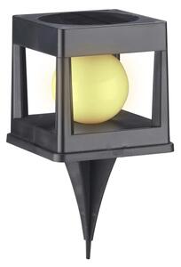 Lampă solară LED CUBO, 3,7 V, 1200 mAh, IP44, negru