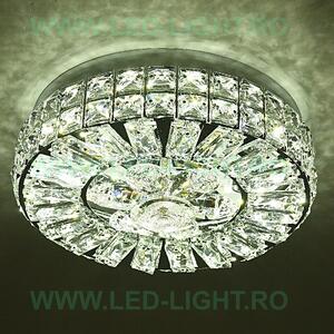 Aplica LED Cristal 48W Rotunda Interior 3 Functii LL9301-280 Crom