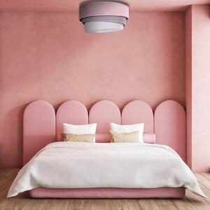 Duolla Plafonieră Pastell Trio Ø 60cm roz/gri/gri deschis, reglabil, Roz / Rosé, Camera de zi / sufragerie, Țesătură / Textil, Viața tânără