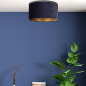 Duolla Plafonieră Golden Roller Ø 40cm albastru închis/auriu, reglabil, Albastru, Camera de zi / sufragerie, Țesătură / Textil