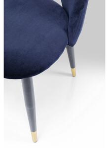Set 2 scaune Iris catifea Albastru