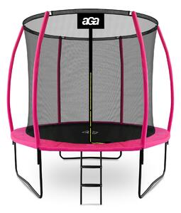 Aga SPORT EXCLUSIVE Trambulină 250 cm Roz + plasă de protecție + scară