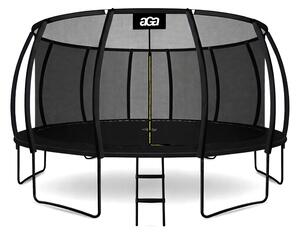 Aga SPORT EXCLUSIVE Trambulină 500 cm Neagră + plasă de protecție + scară