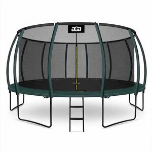 Aga SPORT EXCLUSIVE Trambulină 500 cm Verde închis + plasă de protecție + scară